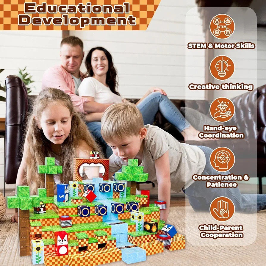 ZH-002 view 3 - 100 PCS STEM Educational Magnetic Building Blocks - Jungle Adventure