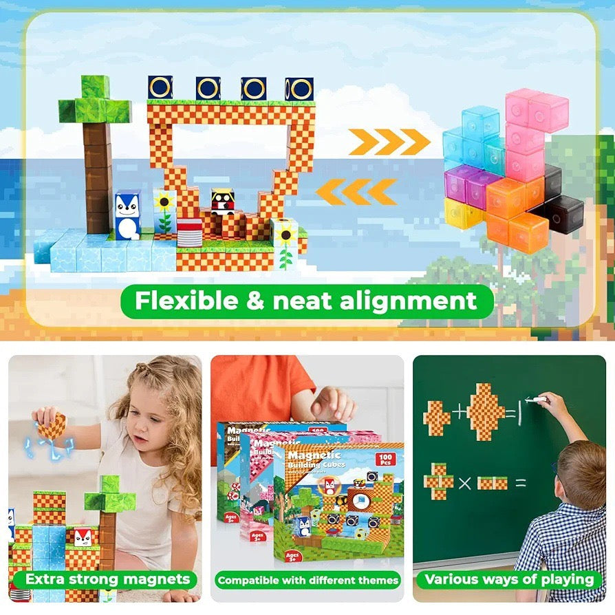ZH-002 view 4 - 100 PCS STEM Educational Magnetic Building Blocks - Jungle Adventure