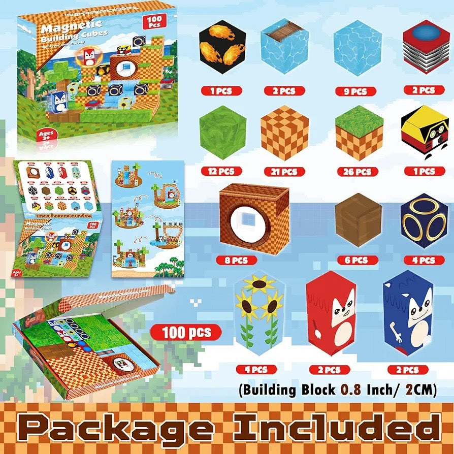 ZH-002 view 5 - 100 PCS STEM Educational Magnetic Building Blocks - Jungle Adventure