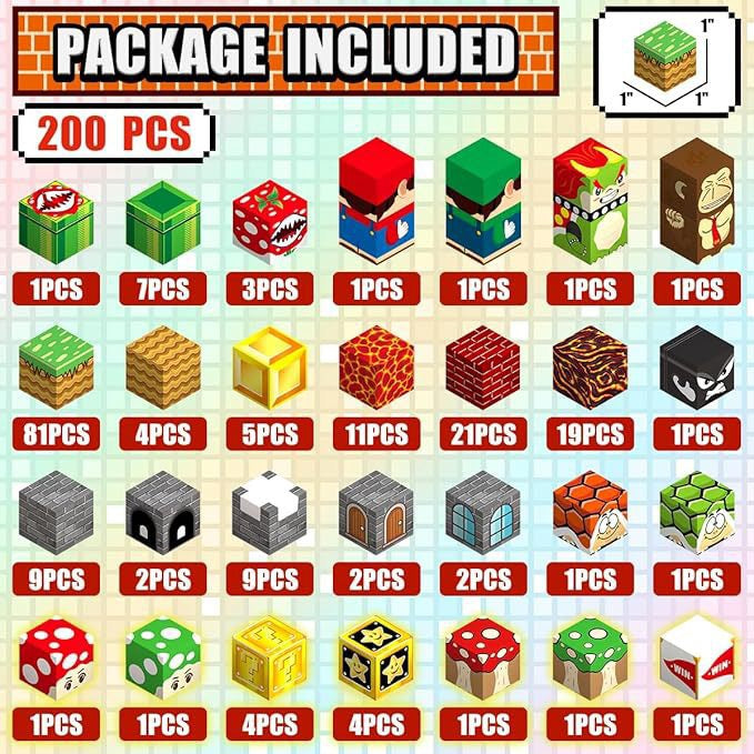 ZH-021 view 2 - 200 PCS STEM Educational Magnetic Building Blocks - Video Game Adventure
