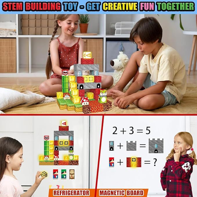 ZH-021 view 3 - 200 PCS STEM Educational Magnetic Building Blocks - Video Game Adventure
