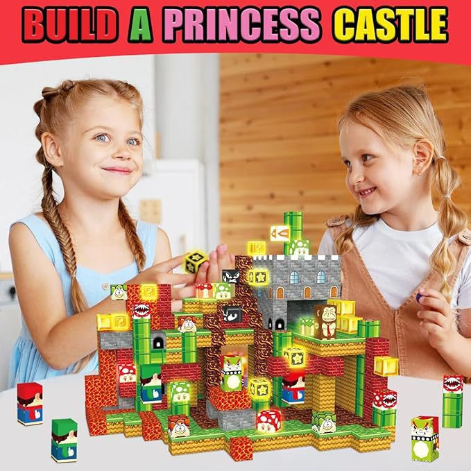 ZH-021 view 4 - 200 PCS STEM Educational Magnetic Building Blocks - Video Game Adventure