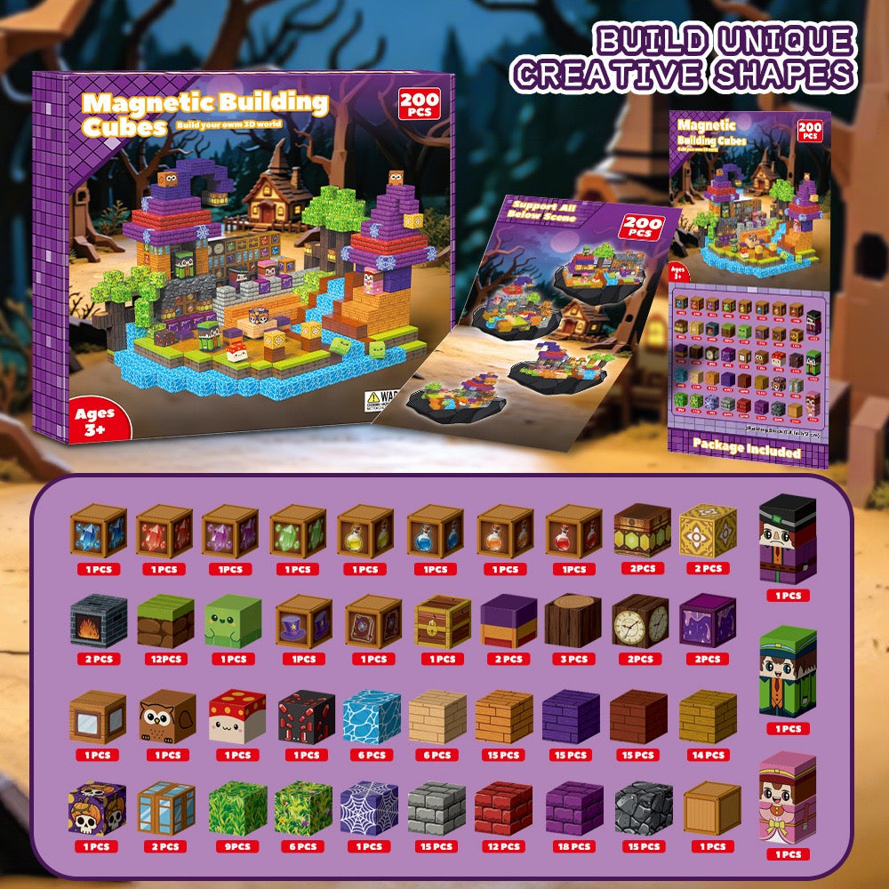ZH-039 view 2 - 200 PCS STEM Educational Magnetic Building Blocks - Magic House