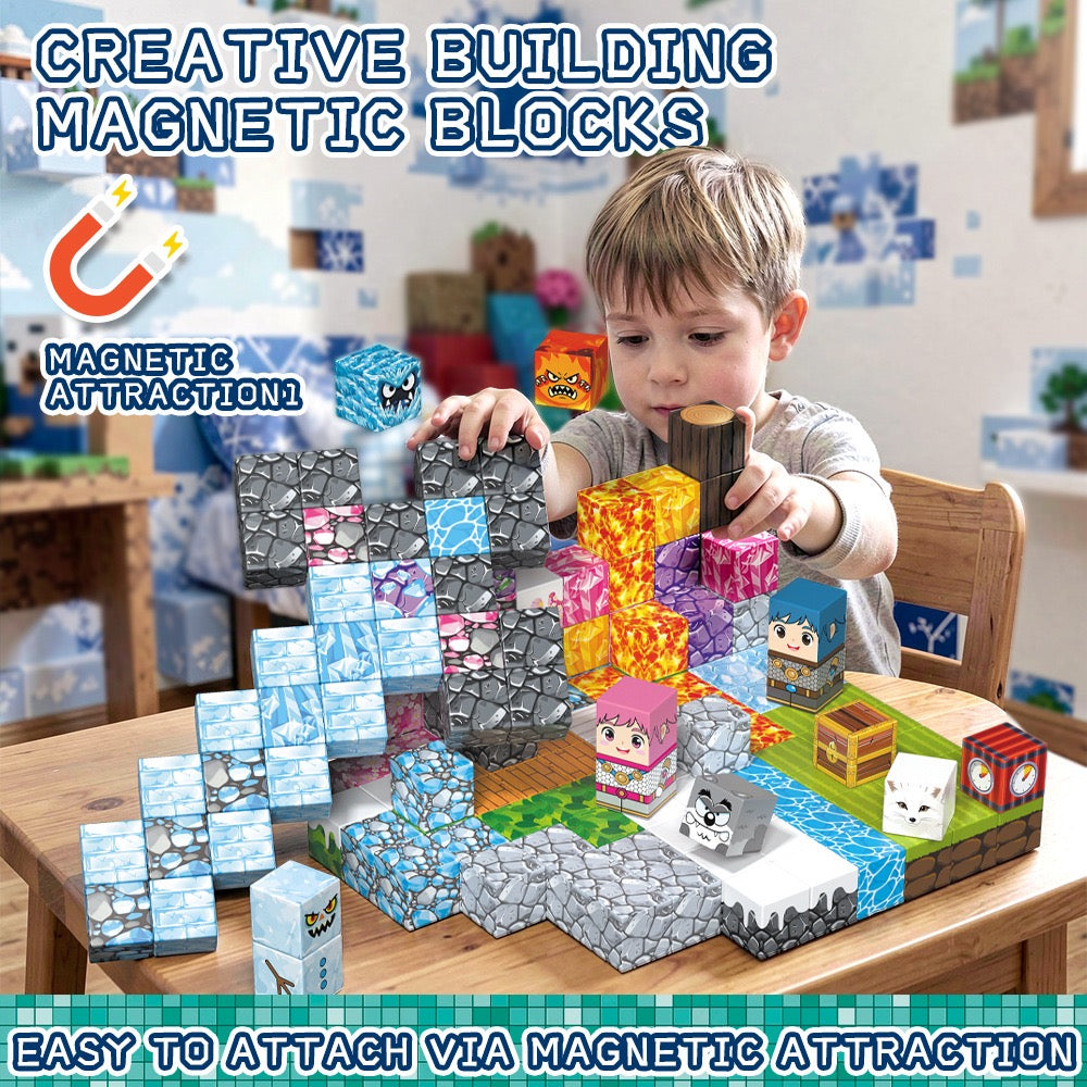 ZH-038 view 2 - 150 PCS STEM Educational Magnetic Building Blocks - Northern Realm Castle