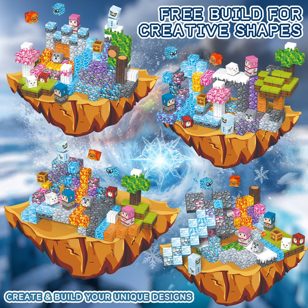 ZH-038 view 5 - 150 PCS STEM Educational Magnetic Building Blocks - Northern Realm Castle