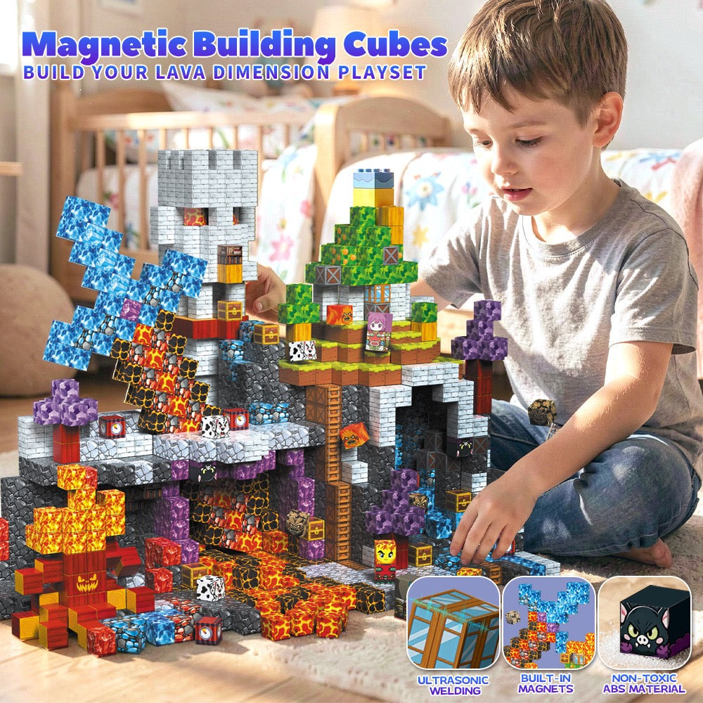 ZH-037 view 2 - 200 PCS STEM Educational Magnetic Building Blocks - Sacred Fire Kingdom