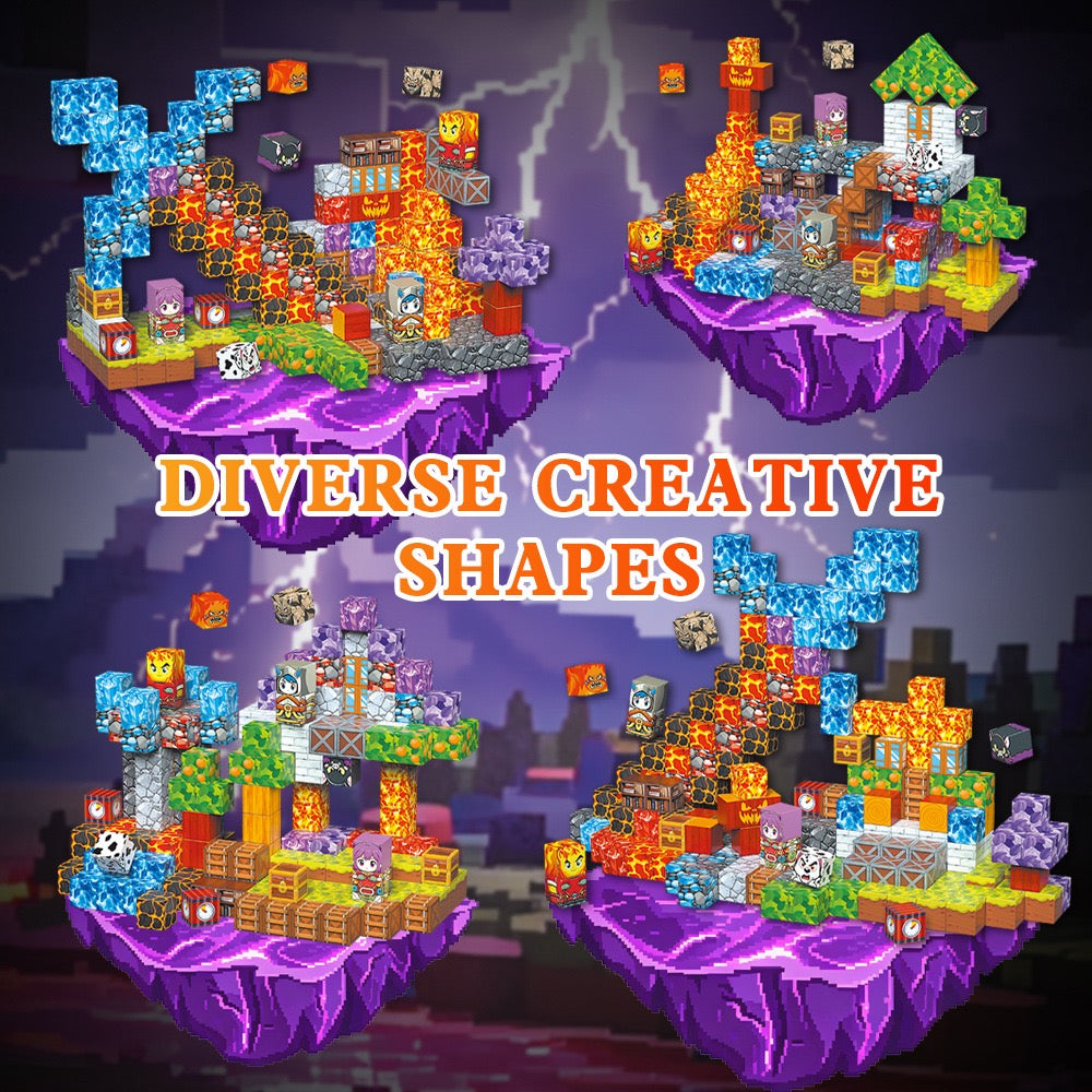 ZH-037 view 5 - 200 PCS STEM Educational Magnetic Building Blocks - Sacred Fire Kingdom