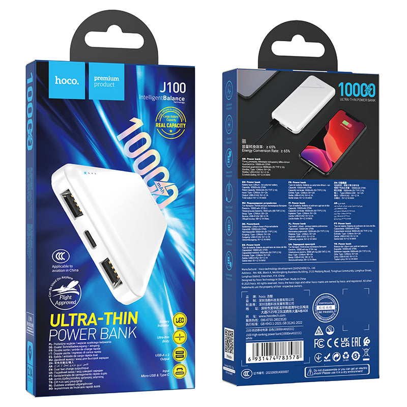 HD_SYNC:J100 High-ranking power bank(10000mAh)（CCC)