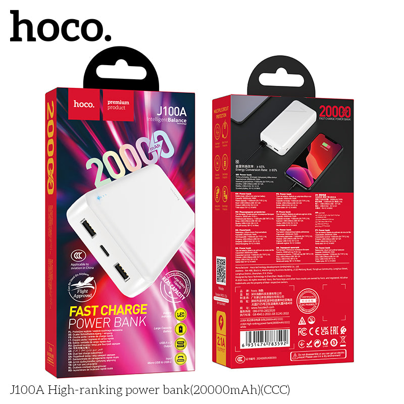 HD_SYNC:J100A High-ranking power bank(20000mAh)（CCC)
