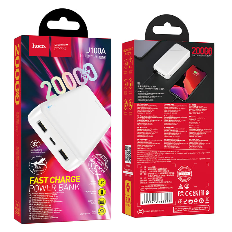 HD_SYNC:J100A High-ranking power bank(20000mAh)（CCC)