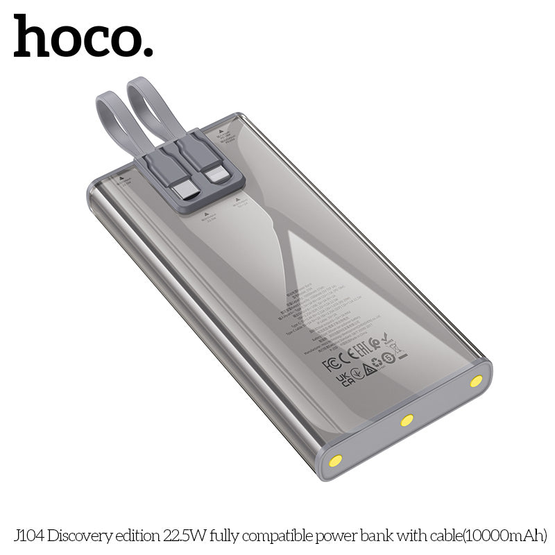 HD_SYNC:J104 Discovery edition 22.5W fully compatible power bank with cable(10000mAh)
