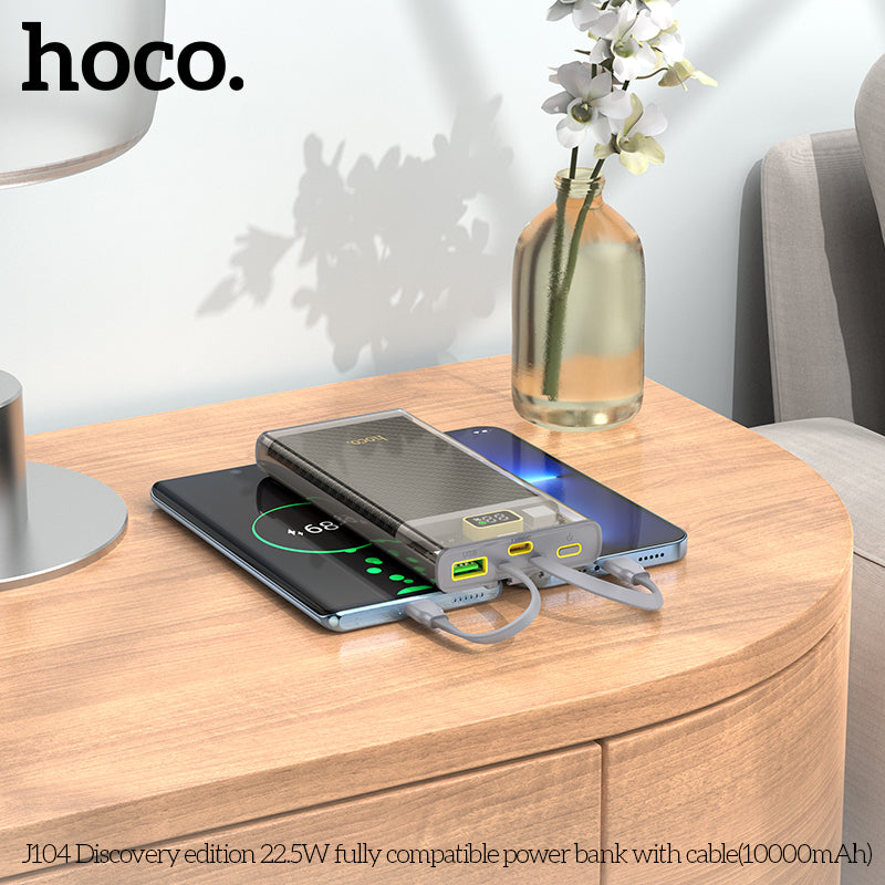 HD_SYNC:J104 Discovery edition 22.5W fully compatible power bank with cable(10000mAh)