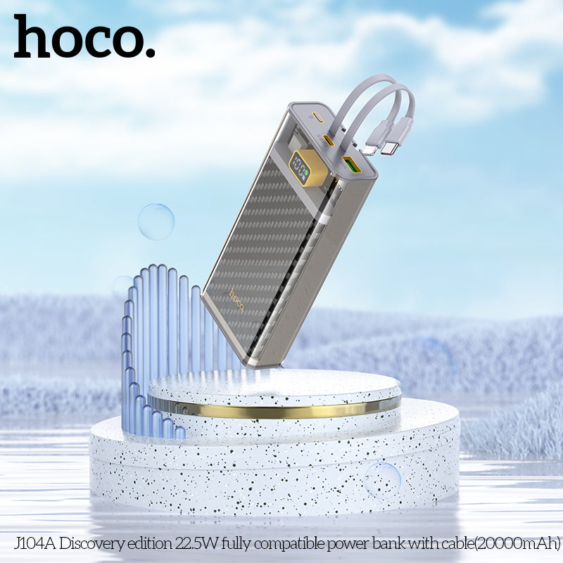 HD_SYNC:J104A Discovery edition 22.5W fully compatible power bank with cable(20000mAh)
