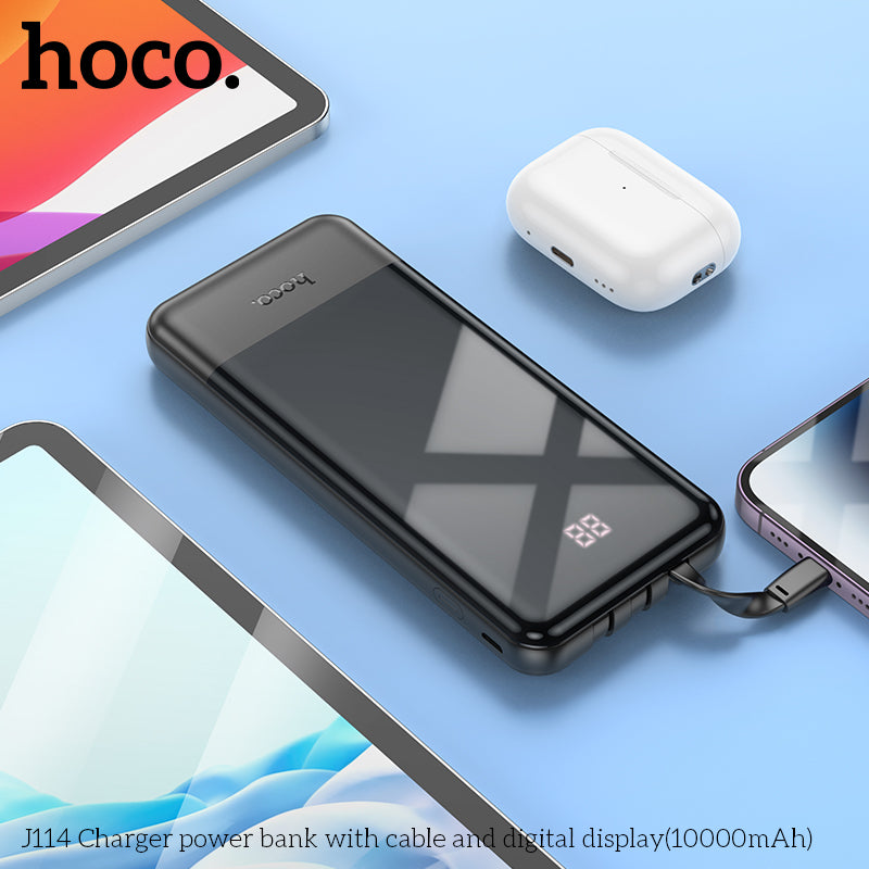 HD_SYNC:J114 Charger power bank with cable and digital display(10000mAh)