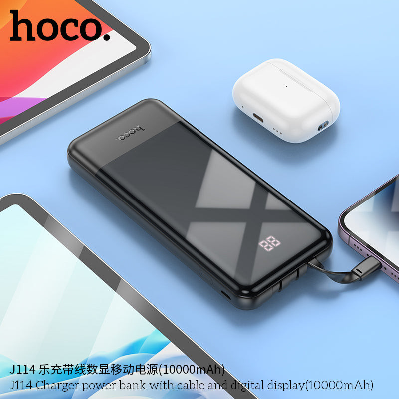 HD_SYNC:J114 Charger power bank with cable and digital display(10000mAh)