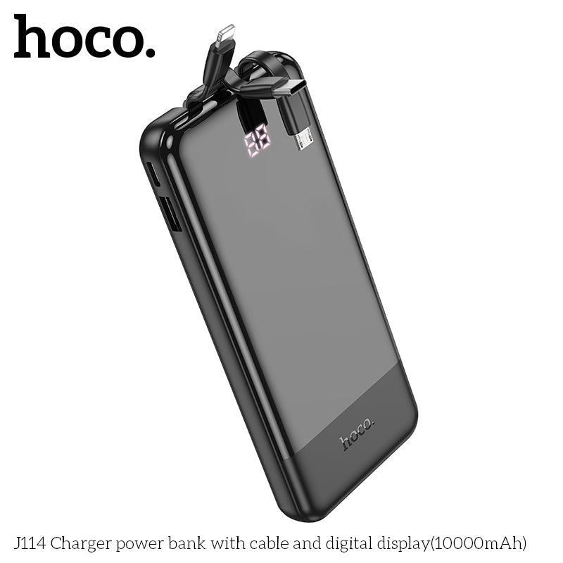 HD_SYNC:J114 Charger power bank with cable and digital display(10000mAh)