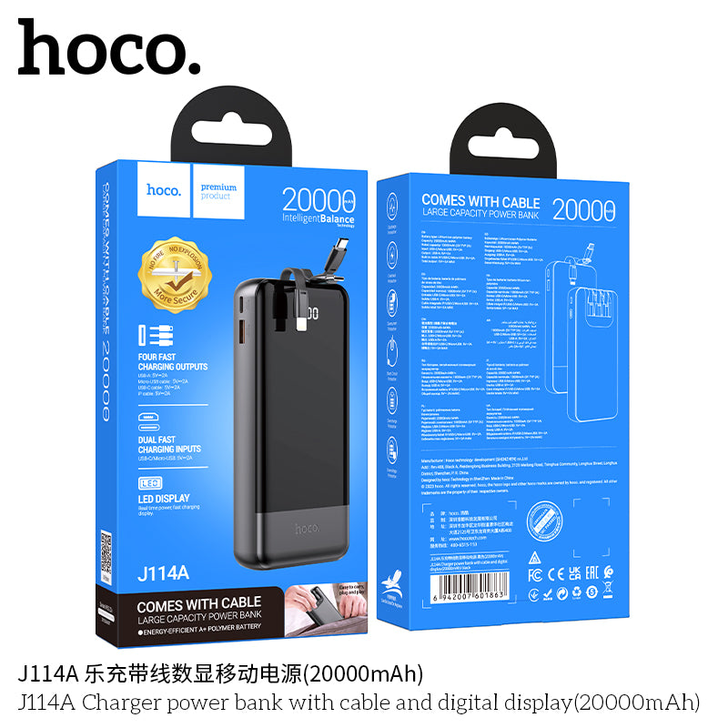 HD_SYNC:J114A Charger power bank with cable and digital display(20000mAh)