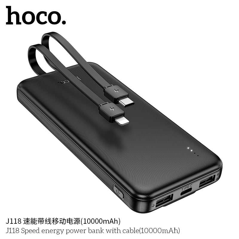 HD_SYNC:J118 Speed energy power bank with cable(10000mAh)