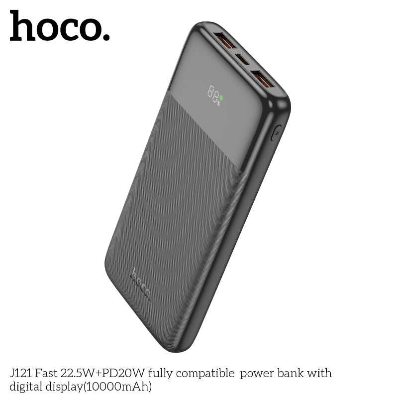 HD_SYNC:J121 Fast 22.5W+PD20W fully compatible power bank with digital display(10000mAh)(UN)