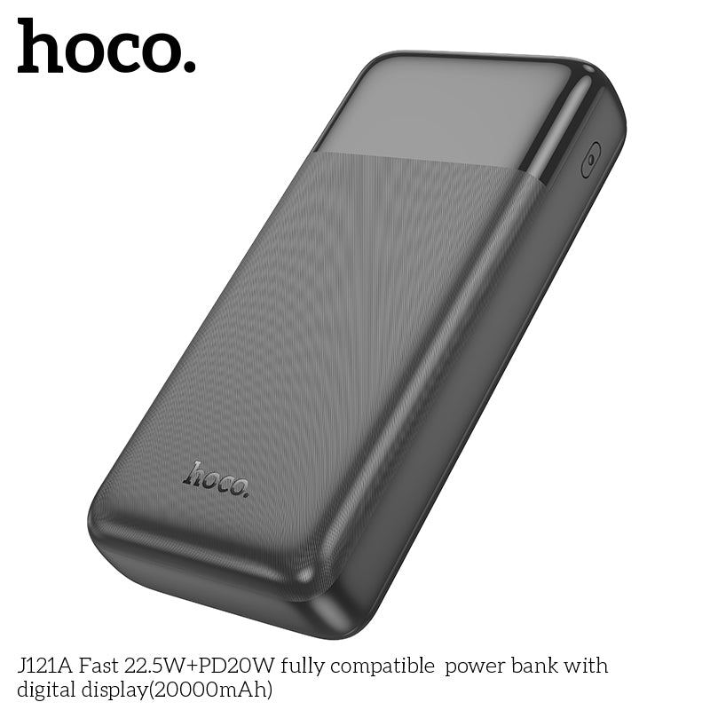 HD_SYNC:J121A Fast 22.5W+PD20W fully compatible power bank with digital display(20000mAh)
