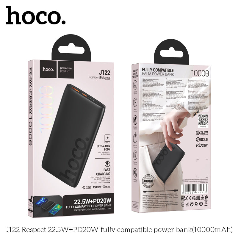 HD_SYNC:J122 Respect 22.5W+PD20W fully compatible power bank(10000mAh)
