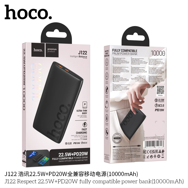 HD_SYNC:J122 Respect 22.5W+PD20W fully compatible power bank(10000mAh)