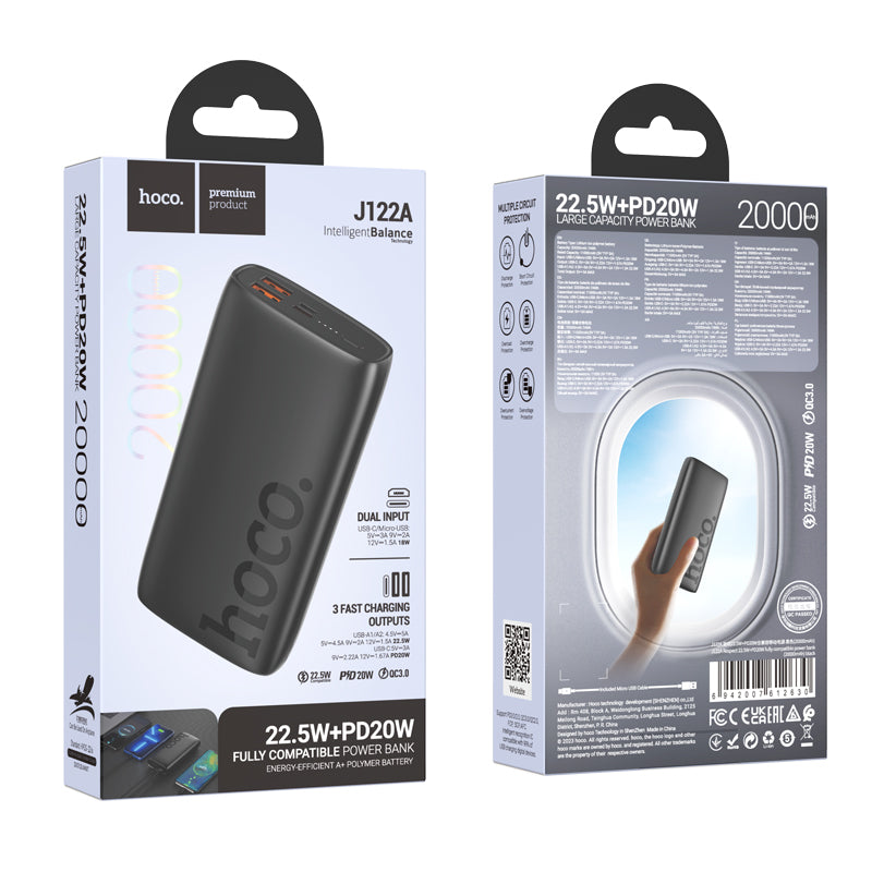 HD_SYNC:J122A Respect 22.5W+PD20W fully compatible power bank(20000mAh)