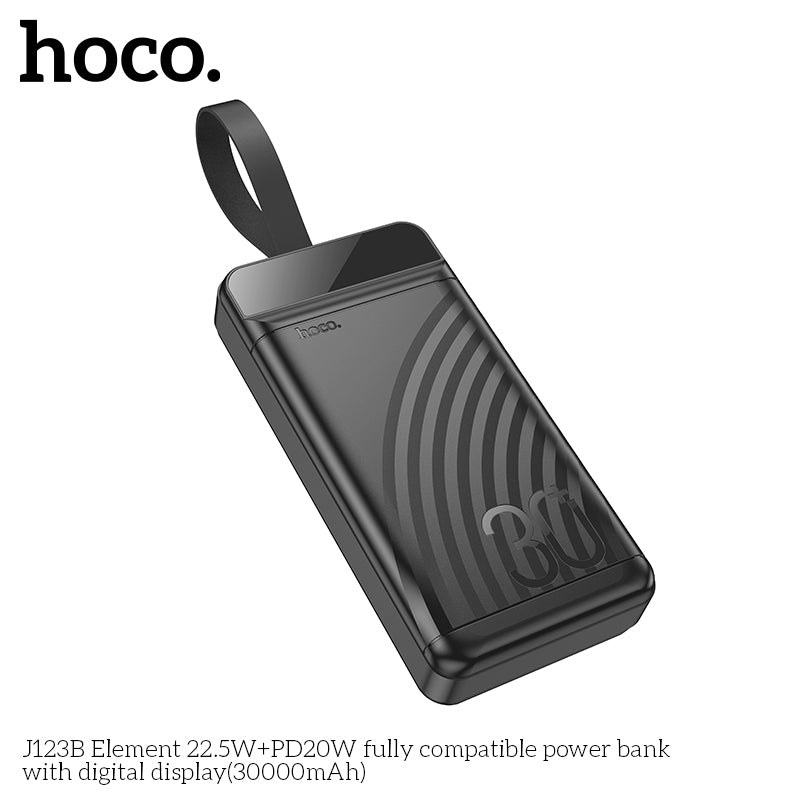 HD_SYNC:J123B Element 22.5W+PD20W fully compatible power bank with digital display(30000mAh)(UN)