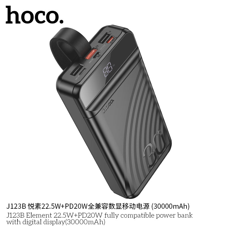 HD_SYNC:J123B Element 22.5W+PD20W fully compatible power bank with digital display(30000mAh)