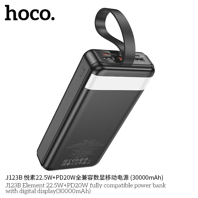 HD_SYNC:J123B Element 22.5W+PD20W fully compatible power bank with digital display(30000mAh)(UN)