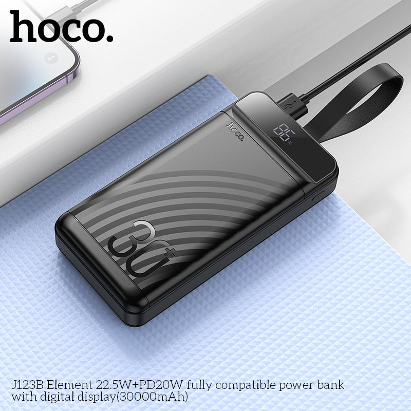 HD_SYNC:J123B Element 22.5W+PD20W fully compatible power bank with digital display(30000mAh)