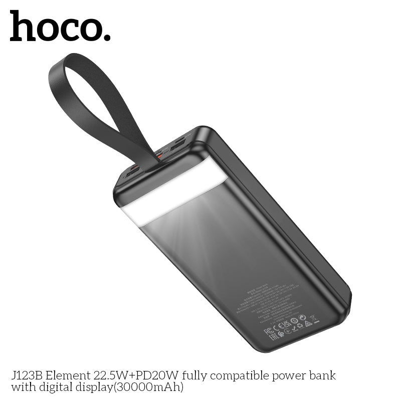 HD_SYNC:J123B Element 22.5W+PD20W fully compatible power bank with digital display(30000mAh)