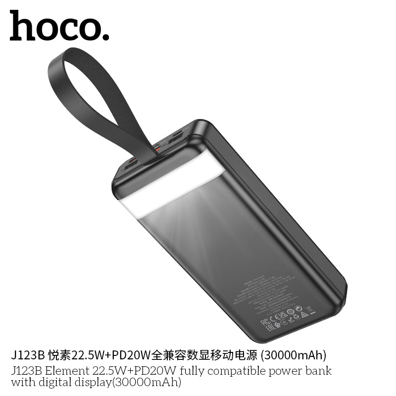 HD_SYNC:J123B Element 22.5W+PD20W fully compatible power bank with digital display(30000mAh)