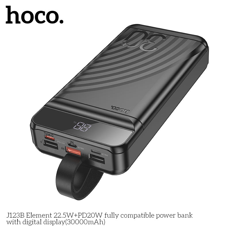 HD_SYNC:J123B Element 22.5W+PD20W fully compatible power bank with digital display(30000mAh)
