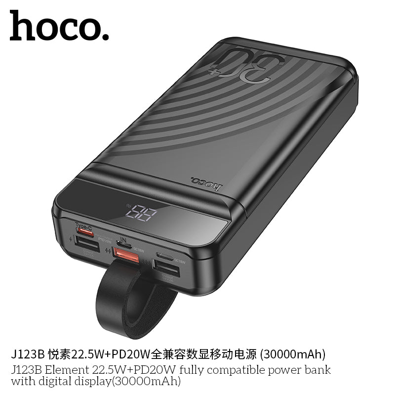 HD_SYNC:J123B Element 22.5W+PD20W fully compatible power bank with digital display(30000mAh)(UN)