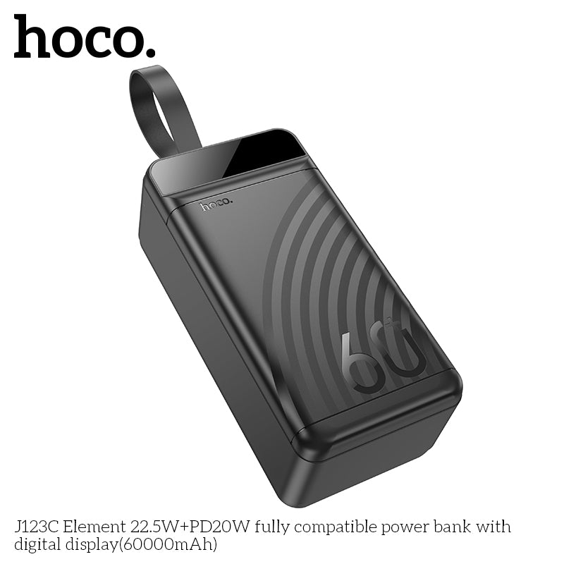 HD_SYNC:J123C Element 22.5W+PD20W fully compatible power bank with digital display(60000mAh)(UN)