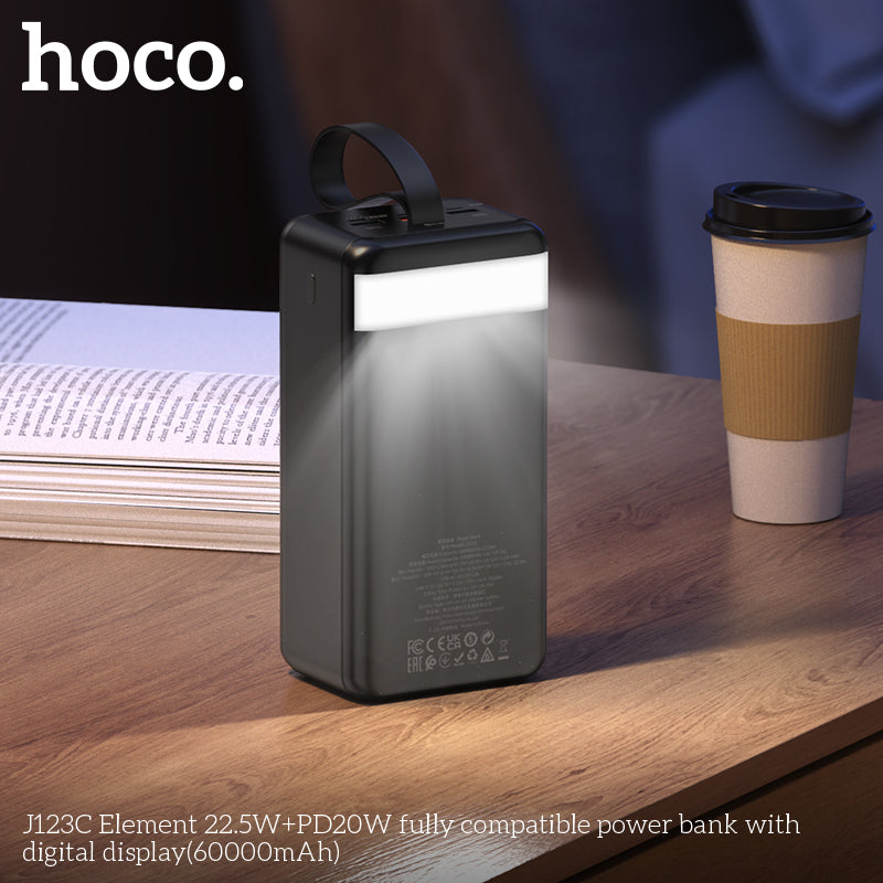 HD_SYNC:J123C Element 22.5W+PD20W fully compatible power bank with digital display(60000mAh)(UN)