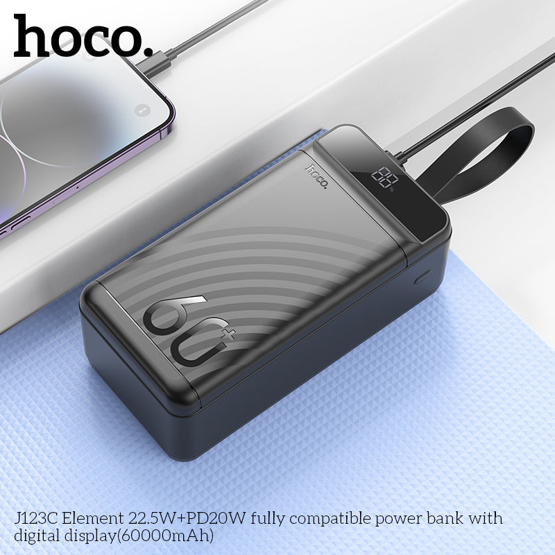 HD_SYNC:J123C Element 22.5W+PD20W fully compatible power bank with digital display(60000mAh)(UN)