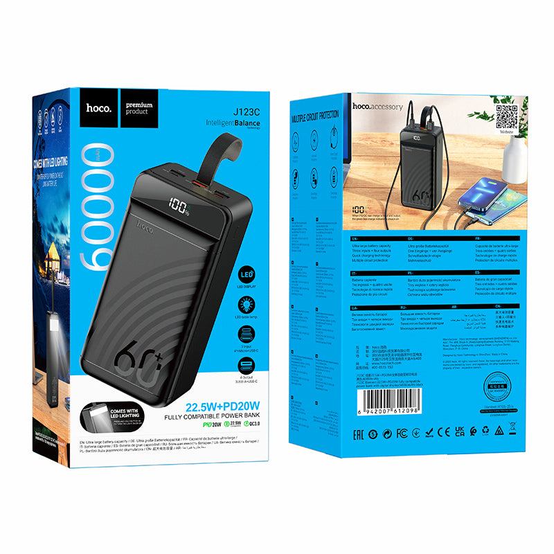 HD_SYNC:J123C Element 22.5W+PD20W fully compatible power bank with digital display(60000mAh)(UN)