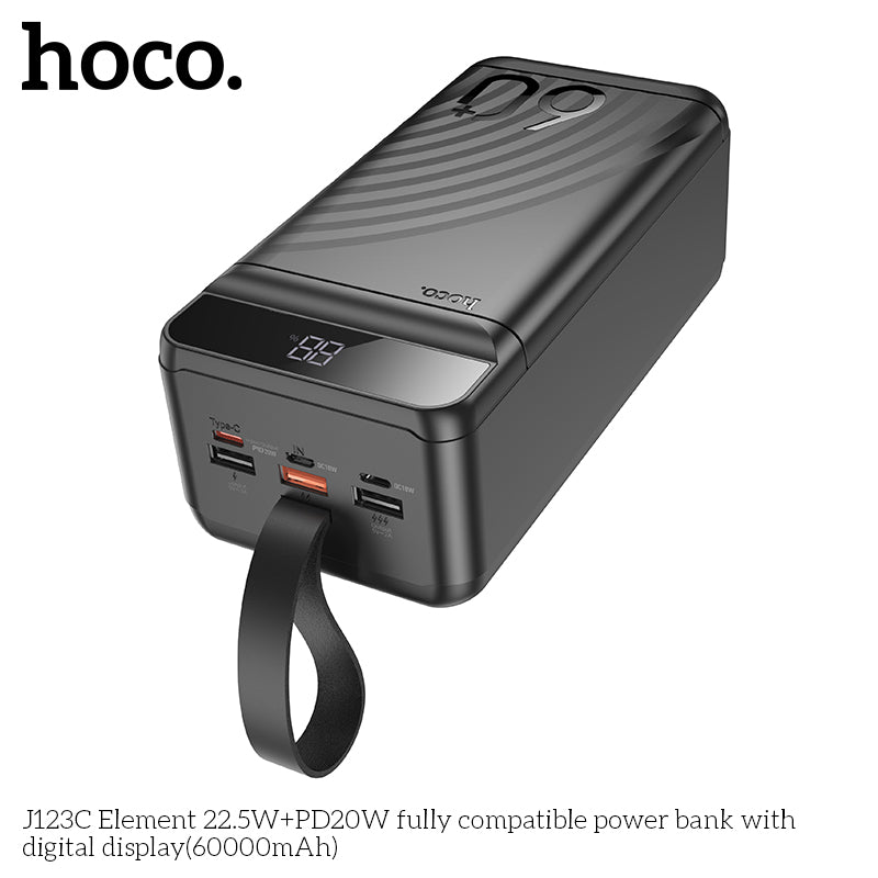 HD_SYNC:J123C Element 22.5W+PD20W fully compatible power bank with digital display(60000mAh)(UN)