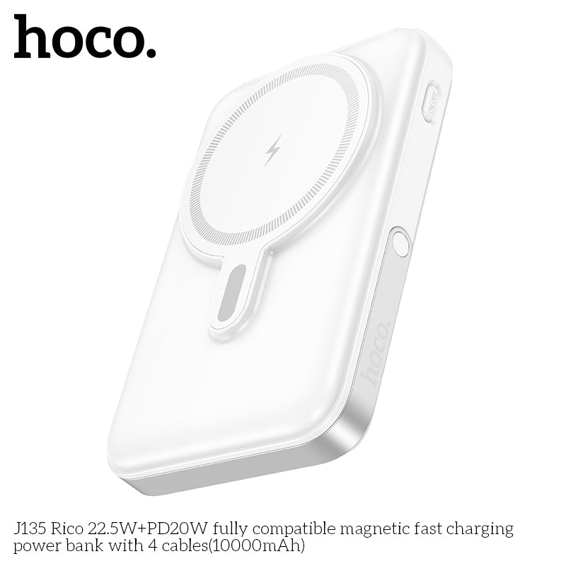 HD_SYNC:J135 Rico 22.5W+PD20W fully compatible magnetic fast charging power bank with 4 cables(10000mAh)