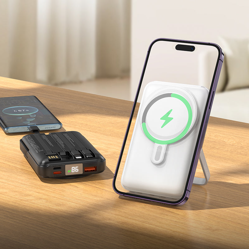 HD_SYNC:J135 Rico 22.5W+PD20W fully compatible magnetic fast charging power bank with 4 cables(10000mAh)(UN)