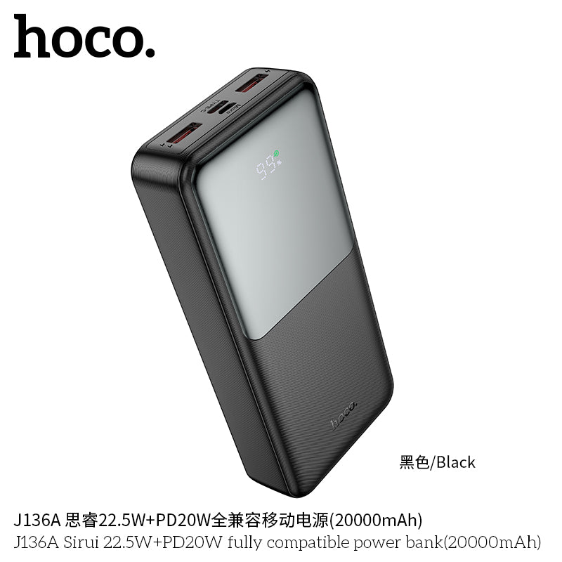 HD_SYNC:J136A Sirui 22.5W+PD20W fully compatible power bank(20000mAh)