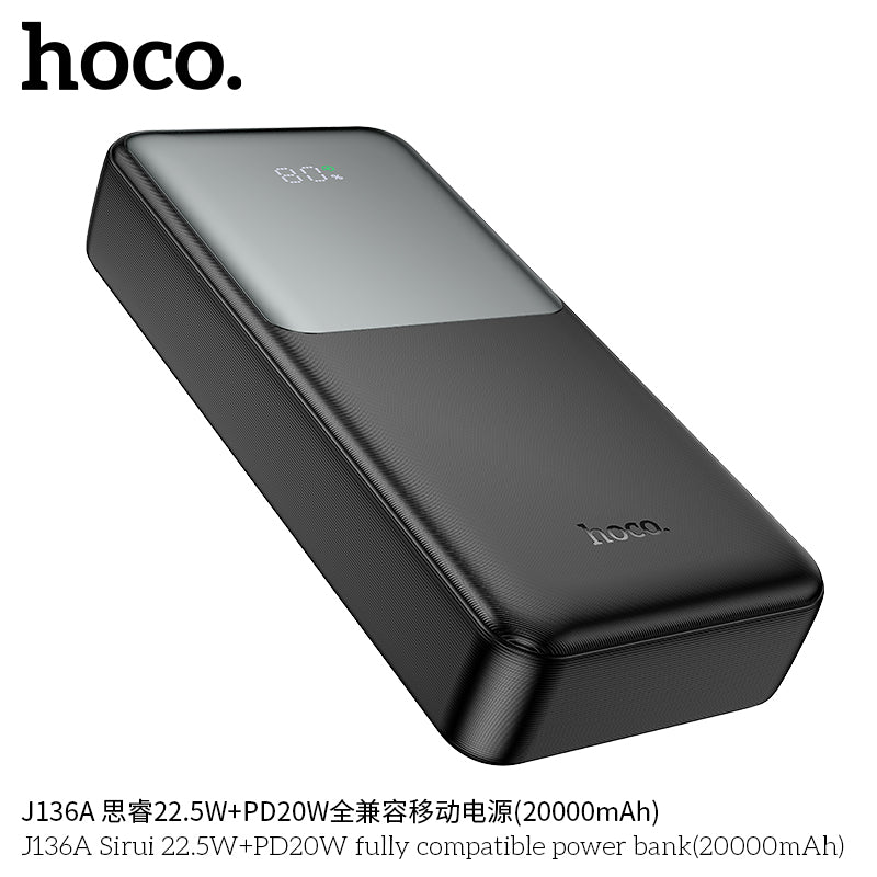 HD_SYNC:J136A Sirui 22.5W+PD20W fully compatible power bank(20000mAh)