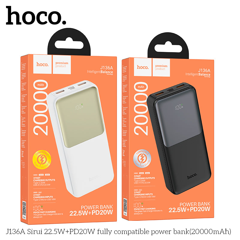 HD_SYNC:J136A Sirui 22.5W+PD20W fully compatible power bank(20000mAh)