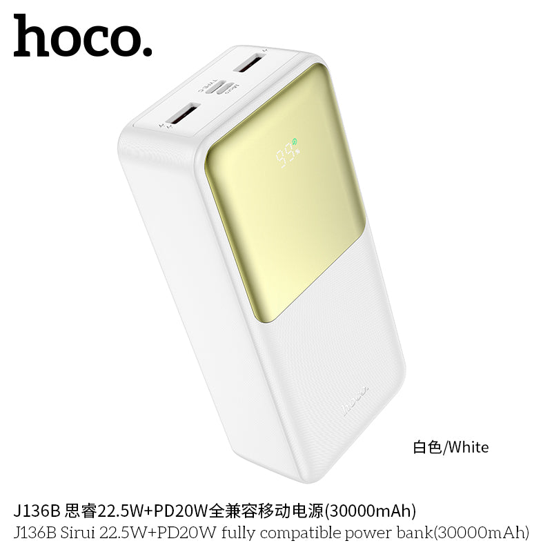 HD_SYNC:J136B Sirui 22.5W+PD20W fully compatible power bank(30000mAh)(UN)