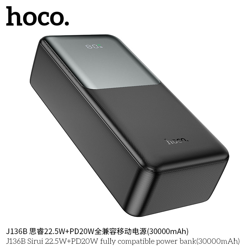 HD_SYNC:J136B Sirui 22.5W+PD20W fully compatible power bank(30000mAh)(UN)