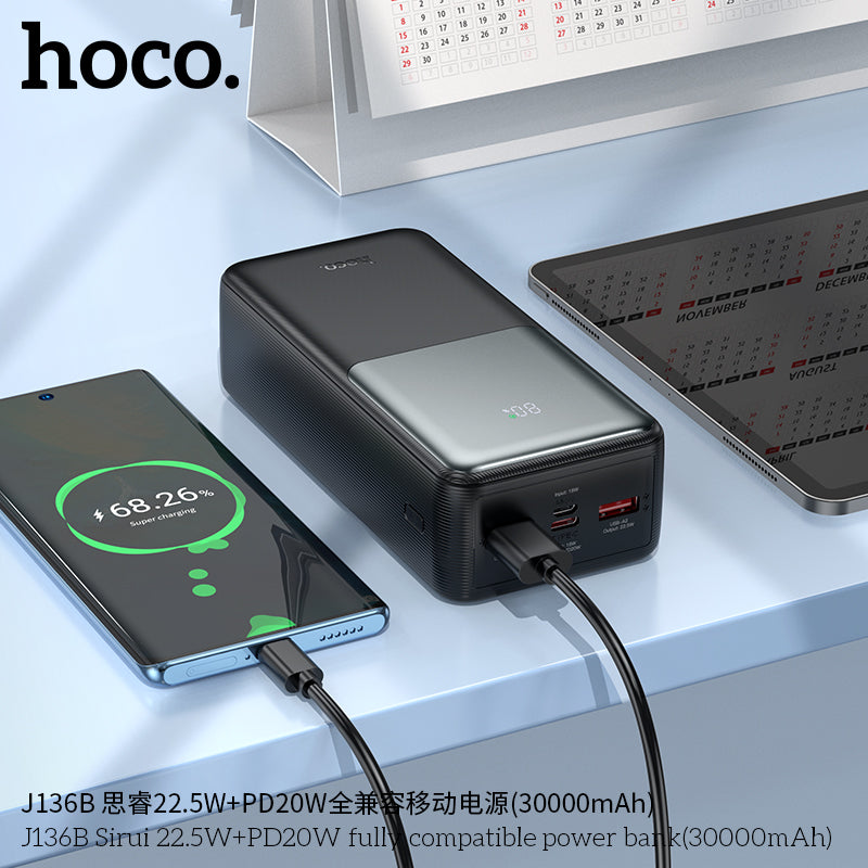 HD_SYNC:J136B Sirui 22.5W+PD20W fully compatible power bank(30000mAh)(UN)