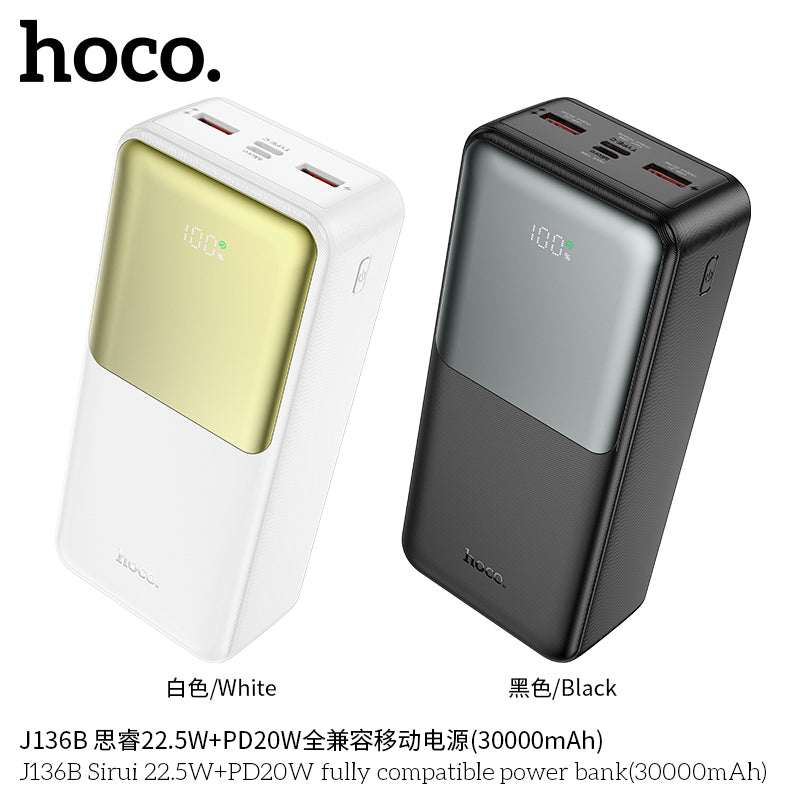 HD_SYNC:J136B Sirui 22.5W+PD20W fully compatible power bank(30000mAh)(UN)
