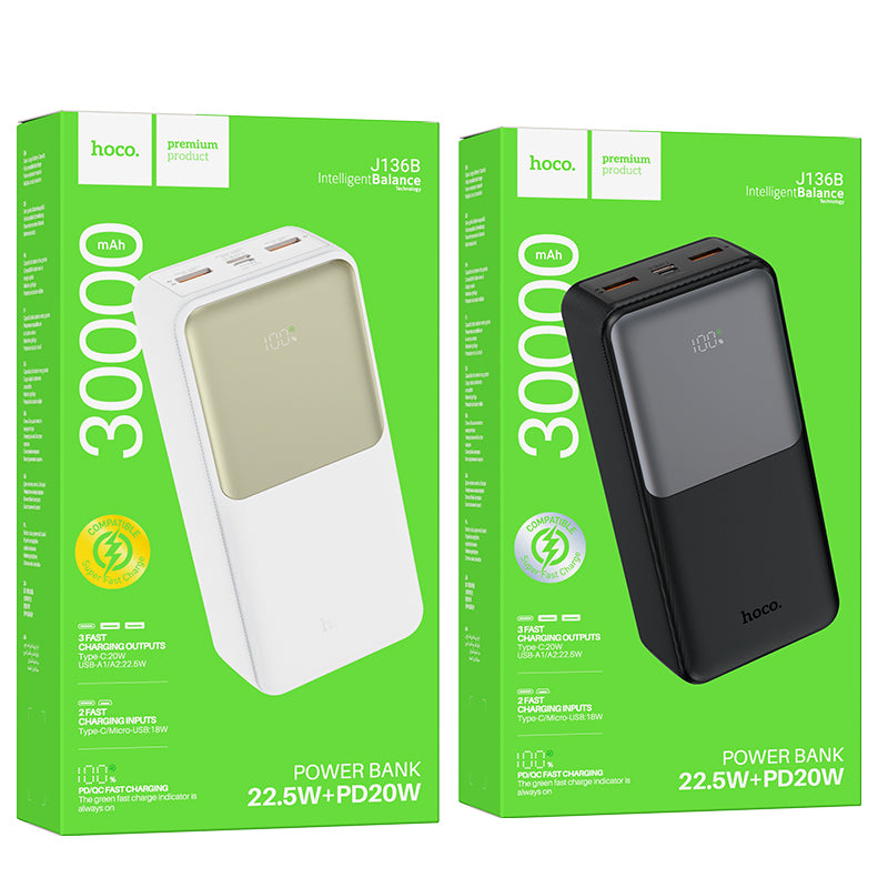 HD_SYNC:J136B Sirui 22.5W+PD20W fully compatible power bank(30000mAh)
